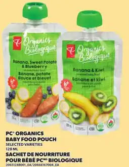 Independent Grocer PC ORGANICS BABY FOOD POUCH, 128 ML offer