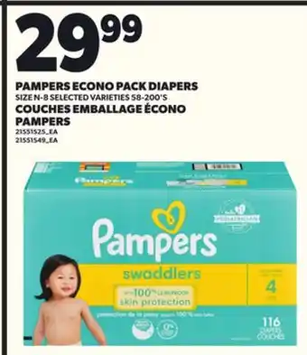 Independent Grocer PAMPERS ECONO PACK DIAPERS, 58-200'S offer