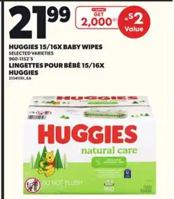 Independent Grocer HUGGIES 15/16X BABY WIPES, 960-1152'S offer