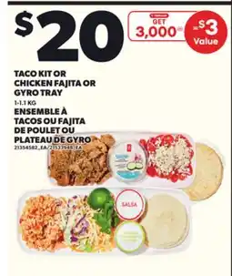 Independent Grocer TACO KIT OR CHICKEN FAJITA OR GYRO TRAY, 1-1.1 KG offer