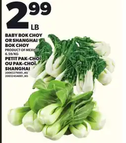 Independent Grocer BABY BOK CHOY OR SHANGHAI BOK CHOY offer