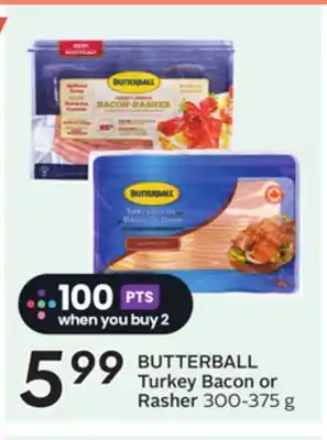 Sobeys BUTTERBALL Turkey Bacon or Rasher offer