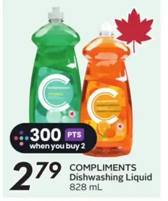 Sobeys COMPLIMENTS Dishwashing Liquid offer