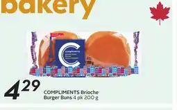 Sobeys COMPLIMENTS Brioche Burger Buns offer