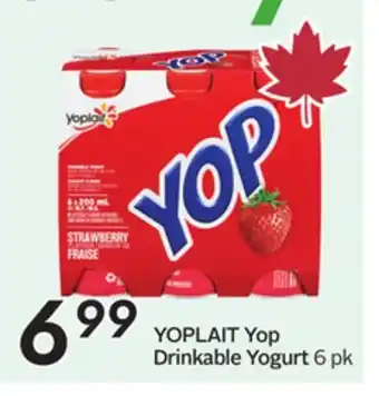 Sobeys YOPLAIT Yop Drinkable Yogurt offer