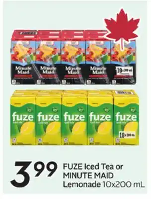 Sobeys FUZE Iced Tea or MINUTE MAID Lemonade offer