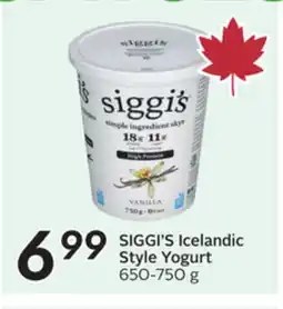 Sobeys SIGGI'S Icelandic Style Yogurt offer