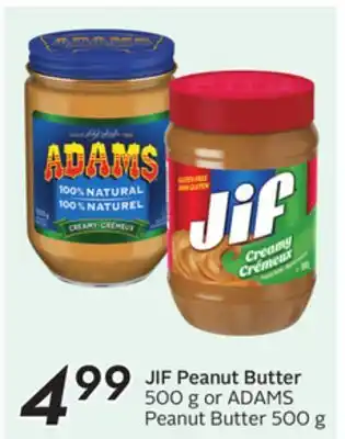 Sobeys JIF Peanut Butter offer