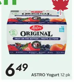 Sobeys ASTRO Yogurt offer