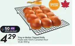 Sobeys Tray or Butter Topped Rolls offer