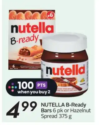 Sobeys NUTELLA B-Ready Bars offer