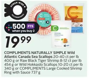 Sobeys COMPLIMENTS NATURALLY SIMPLE Wild Atlantic Canada Sea Scallops offer