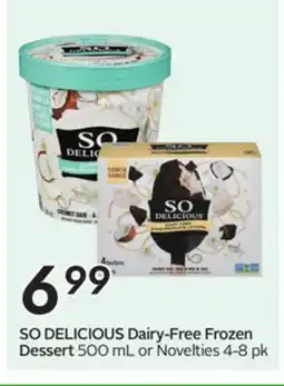 Sobeys SO DELICIOUS Dairy-Free Frozen Dessert offer