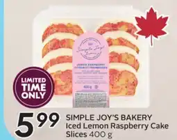 Sobeys SIMPLE JOY'S BAKERY Iced Lemon Raspberry Cake Slices - Citrus Fest offer