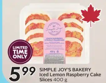 Sobeys SIMPLE JOY'S BAKERY Iced Lemon Raspberry Cake Slices - Citrus Fest offer