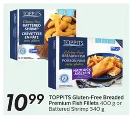 Sobeys TOPPITS Gluten-Free Breaded Premium Fish Fillets offer