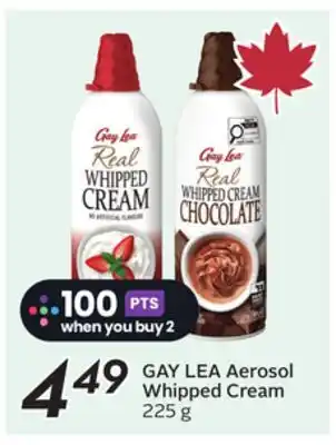 Sobeys GAY LEA Aerosol Whipped Cream offer