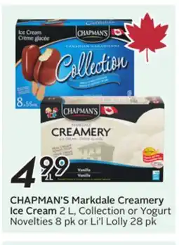 Sobeys CHAPMAN'S Markdale Creamery Ice Cream offer