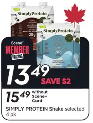 Sobeys SIMPLY PROTEIN Shake offer