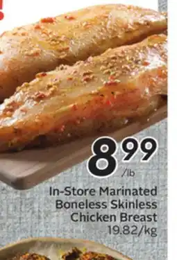 Sobeys In-Store Marinated Boneless Skinless Chicken Breast offer