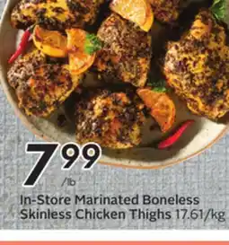 Sobeys In-Store Marinated Boneless Skinless Chicken Thighs offer