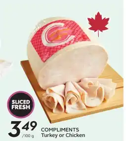 Sobeys COMPLIMENTS Turkey or Chicken offer