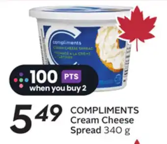 Sobeys COMPLIMENTS Cream Cheese Spread offer