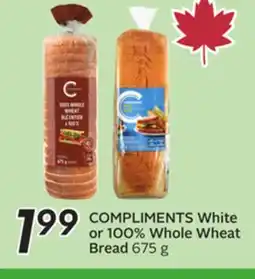 Sobeys COMPLIMENTS White or 100% Whole Wheat Bread offer