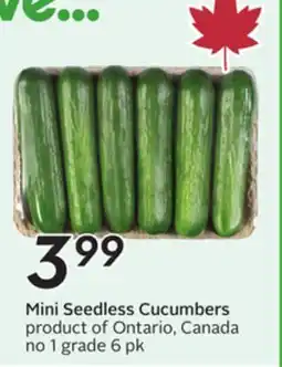 Sobeys Mini Seedless Cucumbers offer