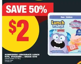 No Frills SCHNEIDERS LUNCHMATE LUNCH KITS, STACKERS OR SNACK KITS, 75-120 G offer