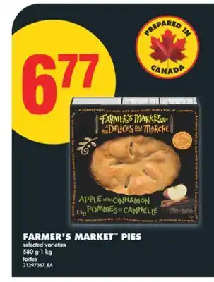 No Frills FARMER'S MARKET PIES, 580 G-1 KG offer