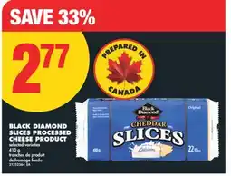 No Frills BLACK DIAMOND SLICES PROCESSED CHEESE PRODUCT, 410 G offer