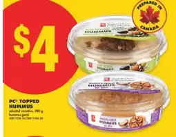 No Frills PC TOPPED HUMMUS, 280 G offer