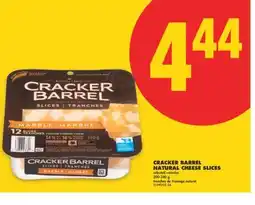 No Frills CRACKER BARREL NATURAL CHEESE SLICES, 200-240 G offer