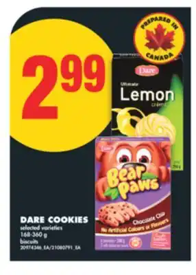 No Frills DARE COOKIES, 168-360 G offer