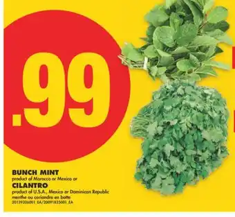 No Frills BUNCH MINT OR CILANTRO offer