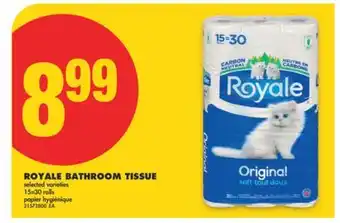 No Frills ROYALE BATHROOM TISSUE, 15 = 30 ROLLS offer