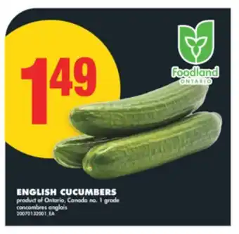 No Frills ENGLISH CUCUMBERS offer