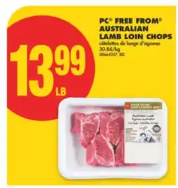 No Frills PC FREE FROM AUSTRALIAN LAMB LOIN CHOPS offer