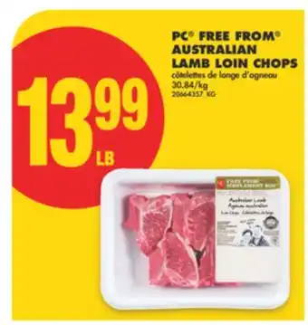 No Frills PC FREE FROM AUSTRALIAN LAMB LOIN CHOPS offer