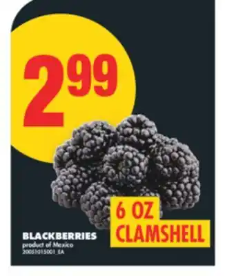 No Frills BLACKBERRIES, 6 OZ CLAMSHELL offer