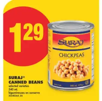 No Frills SURAJ CANNED BEANS, 540 ML offer