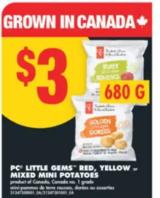 No Frills PC LITTLE GEMS RED, YELLOW OR MIXED MINI POTATOES, 680 G offer