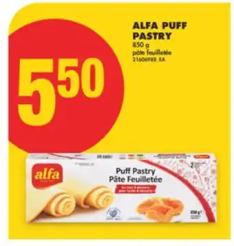 No Frills ALFA PUFF PASTRY, 850 G offer