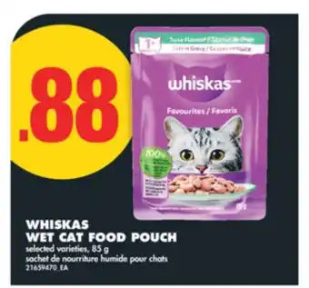 No Frills WHISKAS WET CAT FOOD POUCH, , 85 G offer