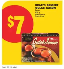 No Frills BRAR'S DESSERT GULAB JAMUN, 850 G offer