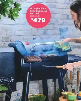 Real Canadian Superstore PC DIGITAL WOOD PELLET SMOKER AND BBQ GRILL offer