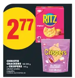 No Frills CHRISTIE CRACKERS, 180-200 G OR CRISPERS, 145 G offer