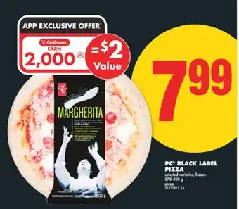 No Frills PC BLACK LABEL PIZZA, 370-420 G offer