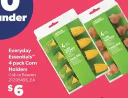 Real Canadian Superstore EVERYDAY ESSENTIALS 4 PACK CORN HOLDERS offer